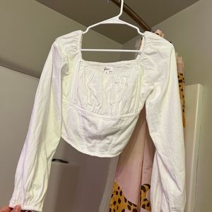 long sleeve corset top